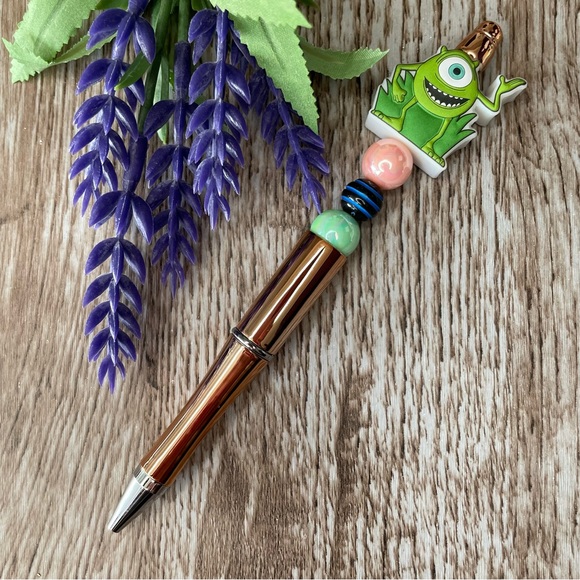 Writing Pen Unicorn Mike Snoopy Artisan Beaded Gift Custom Handcrafted Office - Picture 4 of 11